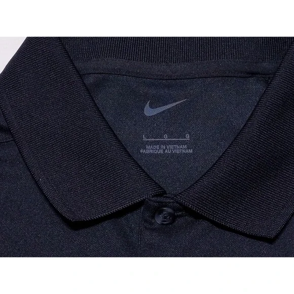 NIKE Fujitec Elevators Performance Polo Shirt Black Large L ~ New - Picture 2 of 11